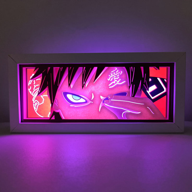 Naruto Gaara RGB Led Light Box Anime Crush