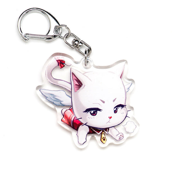 Buy Fairy Tail acrylic keychain featuring beloved characters like Natsu, Lucy, and Happy. This premium 4-inch keychain with a 2.4-inch anime figure offers vibrant, scratch-resistant colors and a glitter epoxy coating. Ideal for keychains, backpacks, lanyards, and Ita bags. A limited edition design perfect for Fairy Tail collectors, otaku, and anime fans. Includes a durable silver D-clasp for long-lasting use. Perfect anime gift.