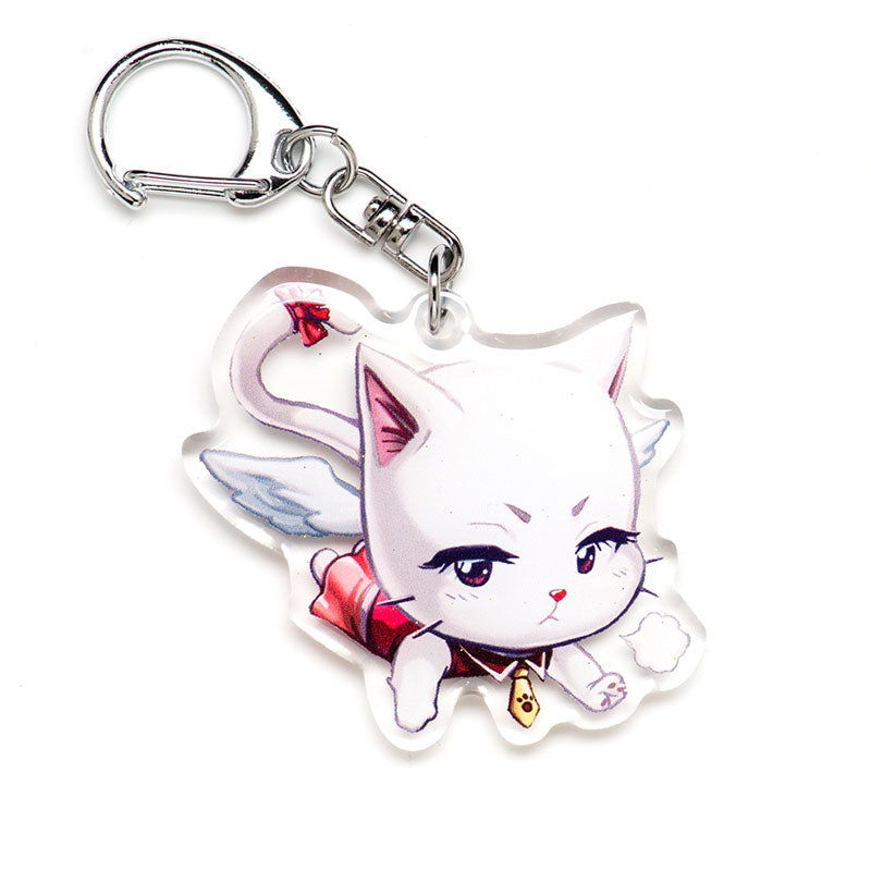 Buy Fairy Tail acrylic keychain featuring beloved characters like Natsu, Lucy, and Happy. This premium 4-inch keychain with a 2.4-inch anime figure offers vibrant, scratch-resistant colors and a glitter epoxy coating. Ideal for keychains, backpacks, lanyards, and Ita bags. A limited edition design perfect for Fairy Tail collectors, otaku, and anime fans. Includes a durable silver D-clasp for long-lasting use. Perfect anime gift.