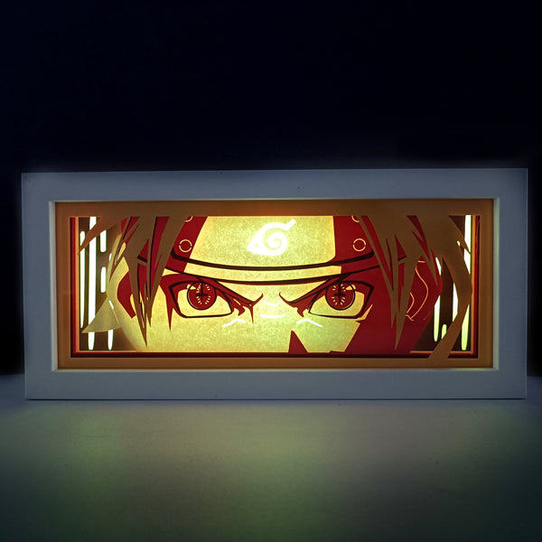 Custom Naruto light box with 3D paper carving and RGB LED lights featuring Naruto Uzumaki. Perfect for anime gifts, Christmas decor, and Naruto fans. Remote-controlled colors create a vibrant, ninja-themed ambiance for any space. Ideal for holidays, birthdays, or special occasions, celebrating Naruto’s journey to becoming Hokage and his iconic Rasengan and Nine-Tails powers. A must-have for Naruto fans looking to bring the spirit of Konoha into their collection.