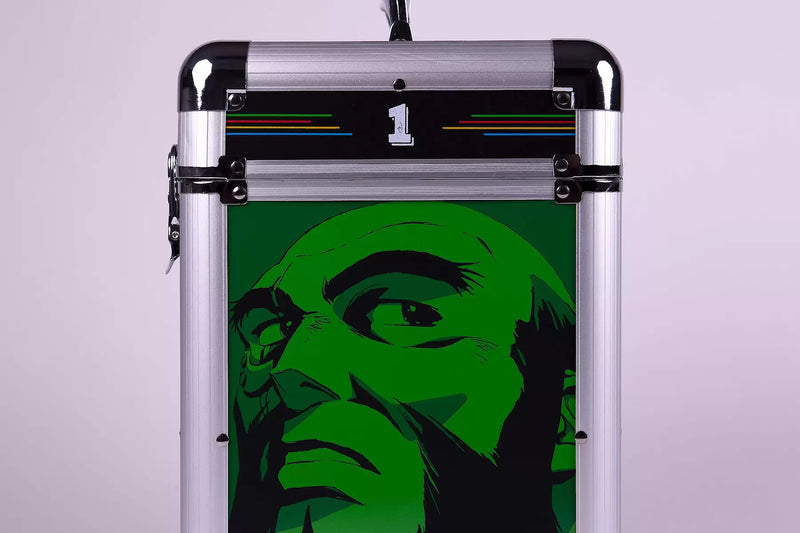 Cowboy Bebop 20th Anniversary Ultimate Edition collector’s box set featuring the complete anime series and movie on Blu-ray, three official Yoko Kanno soundtracks (Soundtrack 1, No Disc, and Blue), a 120-page hardcover art book with rare concept designs, all housed in a numbered retro vinyl-style flight case—this once-in-a-lifetime release is a true collector’s grail for those who grew up with Spike, Jet, Faye, Ed, and Ein; more than a box set, it’s a piece of anime history for fans who remember.