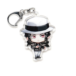 Buy Demon Slayer acrylic keychain featuring double-sided designs of Tanjiro, Nezuko, Zenitsu, Inosuke, and more. This premium 4-inch keychain with a 2.4-inch anime figure has vibrant, scratch-resistant colors and glitter epoxy coating. Ideal for keychains, backpacks, lanyards, and Ita bags. A unique limited edition design by Anime Crush, perfect for otaku collectors, manga lovers, and anime fans. Durable silver D-clasp for long-lasting use. Perfect anime gift.