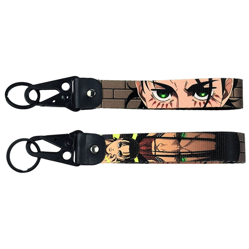 Epic Attack on Titan JDM Lanyard Keychain featuring vivid designs of Eren, Mikasa, Armin, Levi, and the Wings of Freedom emblem. Made from high-quality, durable fabric with bold, double-sided prints, this lanyard is perfect for keys, ID badges, or adding flair to your backpack. Blending the intense spirit of Attack on Titan with JDM style, it’s a must-have for fans who love anime and car culture, honoring the fearless warriors of the Survey Corps and the thrill of the road.