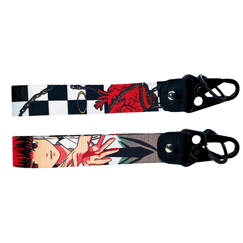 Edgy Chainsaw Man JDM Lanyard Keychain featuring striking designs of Denji, Power, Aki, and the Chainsaw Devil. Made from durable, high-quality fabric with bold, double-sided prints, this lanyard is perfect for holding keys, ID badges, or adding a fierce touch to your backpack. Blending the chaotic energy of Chainsaw Man with JDM aesthetics, it’s a must-have accessory for fans who crave adrenaline, anime, and car culture.