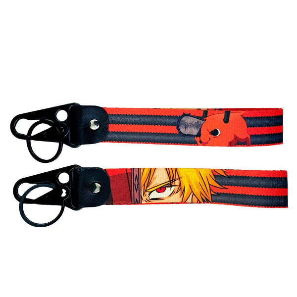 Edgy Chainsaw Man JDM Lanyard Keychain featuring striking designs of Denji, Power, Aki, and the Chainsaw Devil. Made from durable, high-quality fabric with bold, double-sided prints, this lanyard is perfect for holding keys, ID badges, or adding a fierce touch to your backpack. Blending the chaotic energy of Chainsaw Man with JDM aesthetics, it’s a must-have accessory for fans who crave adrenaline, anime, and car culture.