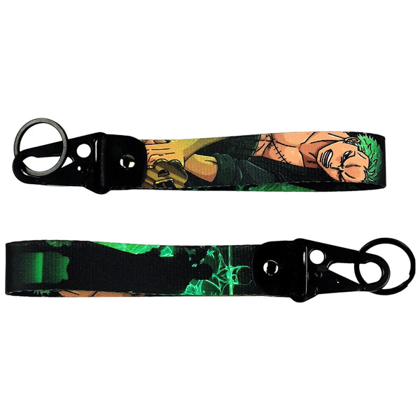 Adventurous One Piece JDM Lanyard Keychain featuring vibrant designs of Luffy, Zoro, Nami, Sanji, and the Straw Hat Pirates Jolly Roger. Made from durable, high-quality fabric with eye-catching, double-sided prints, perfect for keeping keys, ID badges, or adding flair to your backpack. Infusing the thrill of One Piece adventures with JDM style, this lanyard is a must-have for anime and car culture fans ready to sail the Grand Line and show off their passion.