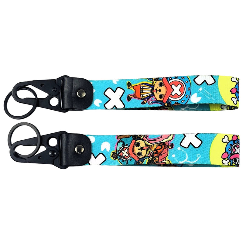 Adventurous One Piece JDM Lanyard Keychain featuring vibrant designs of Luffy, Zoro, Nami, Sanji, and the Straw Hat Pirates Jolly Roger. Made from durable, high-quality fabric with eye-catching, double-sided prints, perfect for keeping keys, ID badges, or adding flair to your backpack. Infusing the thrill of One Piece adventures with JDM style, this lanyard is a must-have for anime and car culture fans ready to sail the Grand Line and show off their passion.