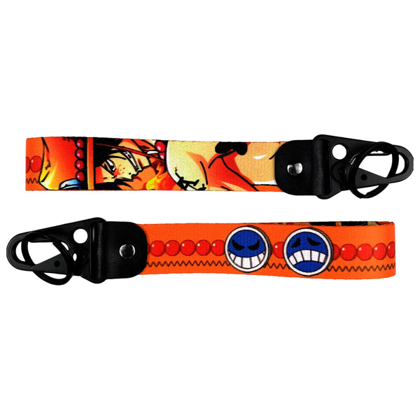 Adventurous One Piece JDM Lanyard Keychain featuring vibrant designs of Luffy, Zoro, Nami, Sanji, and the Straw Hat Pirates Jolly Roger. Made from durable, high-quality fabric with eye-catching, double-sided prints, perfect for keeping keys, ID badges, or adding flair to your backpack. Infusing the thrill of One Piece adventures with JDM style, this lanyard is a must-have for anime and car culture fans ready to sail the Grand Line and show off their passion.