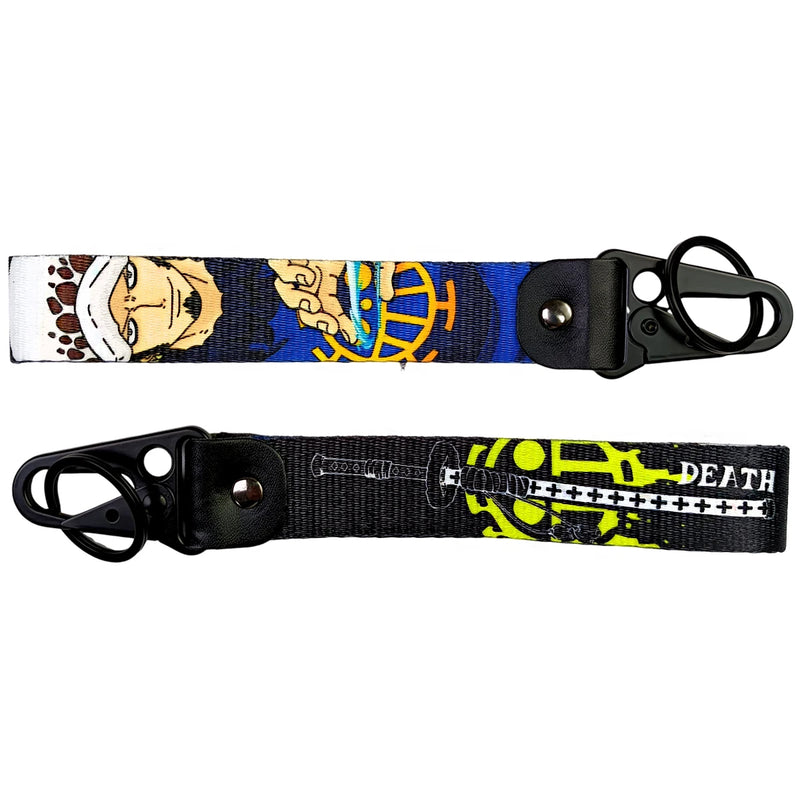 Adventurous One Piece JDM Lanyard Keychain featuring vibrant designs of Luffy, Zoro, Nami, Sanji, and the Straw Hat Pirates Jolly Roger. Made from durable, high-quality fabric with eye-catching, double-sided prints, perfect for keeping keys, ID badges, or adding flair to your backpack. Infusing the thrill of One Piece adventures with JDM style, this lanyard is a must-have for anime and car culture fans ready to sail the Grand Line and show off their passion.