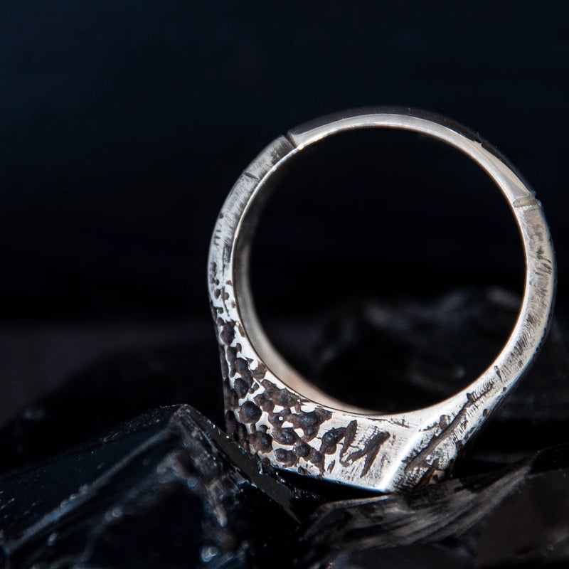 Brand of Sacrifice Ring inspired by Berserk anime and manga – Guts and Casca collectible jewelry crafted in solid 925 sterling silver with an antique, dark finish. Perfect for anime fans, Kentaro Miura enthusiasts, and lovers of the Berserk universe. Custom-made ring sizes for apostles, strugglers, and fans of the Eclipse saga. High-quality anime merchandise for true Berserk fandom.