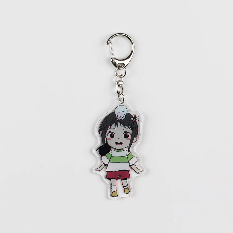 Studio Ghibli Spirited Away Acrylic Keychain – Featuring beloved characters like Chihiro and Haku in chibi style. High-quality acrylic design perfect for Studio Ghibli and Spirited Away fans. Lightweight, durable keychain ideal for keys, bags, or backpacks. Unique accessory for anime collectors and lovers of whimsical, iconic movie art. Perfect gift for fans of Spirited Away and Studio Ghibli memorabilia.