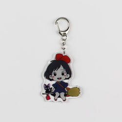 Studio Ghibli Kiki's Delivery Service Acrylic Keychain – Showcasing chibi-style Kiki and Jiji in an adorable design. Made from high-quality acrylic for a lightweight and durable accessory perfect for everyday use. Ideal for fans of Studio Ghibli and Kiki's Delivery Service, this keychain adds a touch of magic to keys, bags, or backpacks. A must-have for anime collectors and lovers of whimsical, classic Ghibli art. Perfect for gifts or enhancing any collection of anime memorabilia.