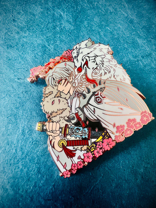 Sesshomaru Enamel Pin Collection – Limited Edition Collectibles Featuring Sesshomaru from Inuyasha. Premium Black Nickel Finish, Hard Enamel with Print Details, Numbered with Lasered Logo, Large 3 Inches (7.6 cm), Double Butterfly Clutch for Secure Attachment. Perfect Anime Merchandise for Inuyasha and Sesshomaru Fans, Collectors, and Enthusiasts. Includes Exclusive Sesshomaru Design, Anime Accessories, Otaku Gifts, Anime Convention Collectibles, and Cosplay Accessories.