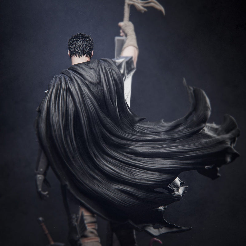 High-quality resin anime figure of Guts from Kentaro Miura's Berserk, showcasing exceptional craftsmanship and intricate detailing. This premium collectible captures Guts in his iconic, battle-hardened form, bringing to life the intensity and raw emotion of the legendary Black Swordsman. Perfect for fans of anime figures and Berserk enthusiasts, this piece is an ideal addition to any collection celebrating Miura's timeless masterpiece.