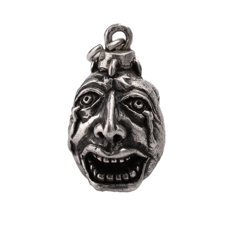 Handcrafted Behelit Jewelry – Berserk-inspired pendant necklace featuring Guts, Griffith, and God Hand symbolism with double-sided design: awakened face and sleeping face. High-quality pewter, hand-cast, unique imperfections, 22-inch (55.9 cm) stainless steel ball chain, secure lobster claw closure. Perfect for Berserk fans, anime collectors, dark fantasy lovers, cosplay, and unique gifts. Symbolic, collectible, artisan design.