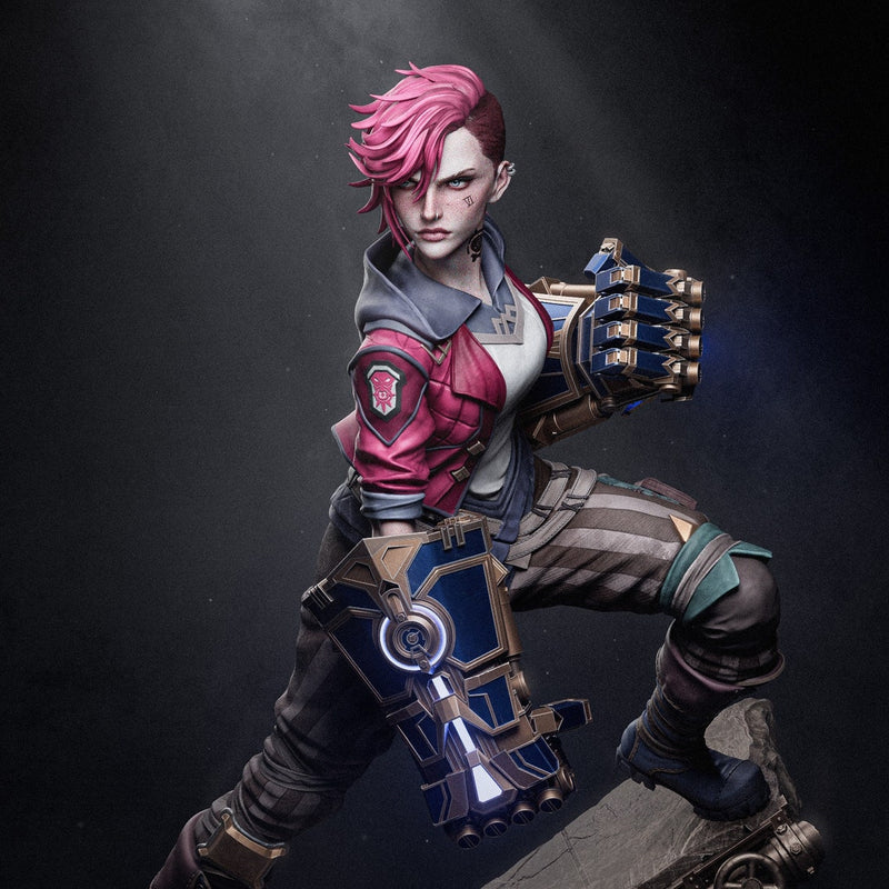 High-quality resin anime figure of Vi from League of Legends and Arcane, featuring exceptional craftsmanship and intricate detailing. This premium collectible captures Vi’s fierce determination and iconic design, showcasing her strength and bold personality as seen in the hit series and game. Perfect for fans of anime figures, Arcane enthusiasts, and League of Legends collectors, this figure is an ideal addition to any collection celebrating the powerful enforcer