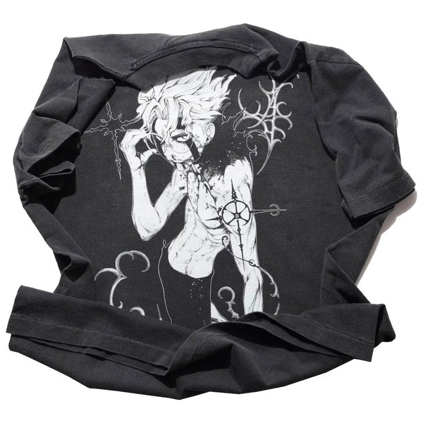 Vintage Black Faded Dandadan T-shirt – the ultimate anime merch for fans of the hit manga Dandadan. Featuring bold designs inspired by Ken Takakura, Momo Ayase, Turbo Granny, Okarun, and Yokarun. This premium Dandadan Tee is crafted from high-quality cotton, perfect for Otaku streetwear, manga collectors, and anime enthusiasts. Shop now to own stylish Dandadan apparel and celebrate your favorite characters!