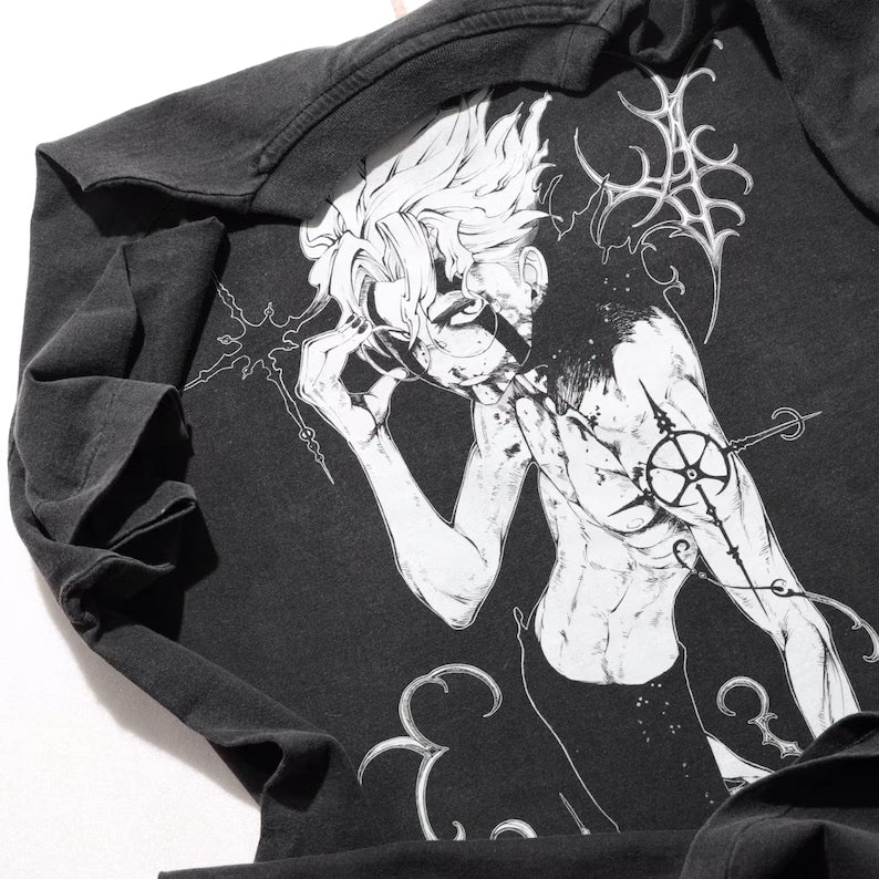 Vintage Black Faded Dandadan T-shirt – the ultimate anime merch for fans of the hit manga Dandadan. Featuring bold designs inspired by Ken Takakura, Momo Ayase, Turbo Granny, Okarun, and Yokarun. This premium Dandadan Tee is crafted from high-quality cotton, perfect for Otaku streetwear, manga collectors, and anime enthusiasts. Shop now to own stylish Dandadan apparel and celebrate your favorite characters!