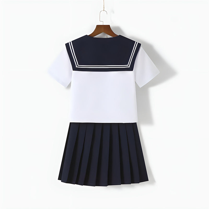 Buy Authentic Japanese Sailor School Uniform Set – Sailor Fuku Cosplay Outfit with JK Uniform Skirt, Sailor Suit Top, and Bowtie – Perfect for Anime Fans, Conventions, Festivals, and Everyday Wear – Comfortable Linen Nylon Blend – Black & White Design with Long & Short Sleeve Options – Classic Seifuku Style for Cosplay, Otaku Fashion, and Roleplay – Limited Edition Iconic Anime Schoolgirl Look – Must-Have Cosplay Costume for Anime Lovers – Versatile, Durable, and Stylish Anime Apparel