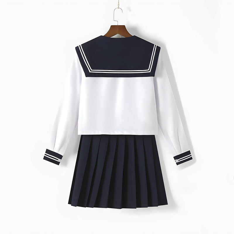 Buy Authentic Japanese Sailor School Uniform Set – Sailor Fuku Cosplay Outfit with JK Uniform Skirt, Sailor Suit Top, and Bowtie – Perfect for Anime Fans, Conventions, Festivals, and Everyday Wear – Comfortable Linen Nylon Blend – Black & White Design with Long & Short Sleeve Options – Classic Seifuku Style for Cosplay, Otaku Fashion, and Roleplay – Limited Edition Iconic Anime Schoolgirl Look – Must-Have Cosplay Costume for Anime Lovers – Versatile, Durable, and Stylish Anime Apparel