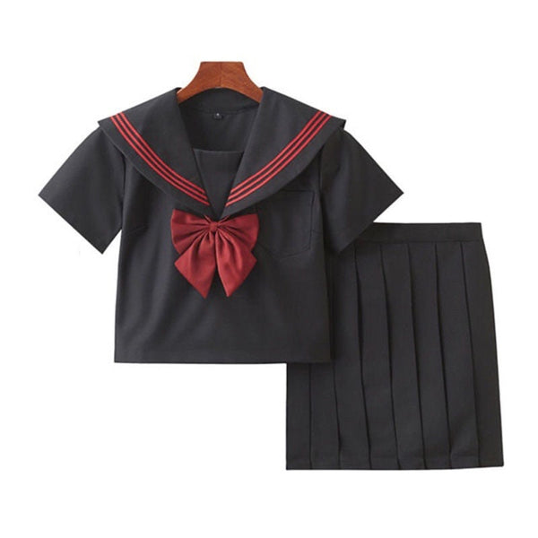 Buy Authentic Japanese Sailor School Uniform Set – Sailor Fuku Cosplay Outfit with JK Uniform Skirt, Sailor Suit Top, and Bowtie – Perfect for Anime Fans, Conventions, Festivals, and Everyday Wear – Comfortable Linen Nylon Blend – Black & White Design with Long & Short Sleeve Options – Classic Seifuku Style for Cosplay, Otaku Fashion, and Roleplay – Limited Edition Iconic Anime Schoolgirl Look – Must-Have Cosplay Costume for Anime Lovers – Versatile, Durable, and Stylish Anime Apparel