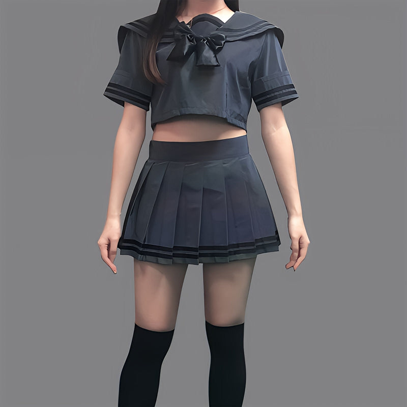 Buy Holographic Reflective Sailor Fuku Cosplay Set – Reflective JK Uniform Skirt, Sailor Suit Top, and Bowtie – Dark Gray in Daylight, Rainbow Colors at Night – High-Visibility Cosplay Outfit for Anime Fans and Festivals – Non-Returnable and Non-Exchangeable Reflective Material – Perfect for Nighttime Events, Conventions, and Photoshoots – Iconic Sailor School Uniform with Dazzling Reflection – Limited Edition Cosplay Apparel for Anime Lovers