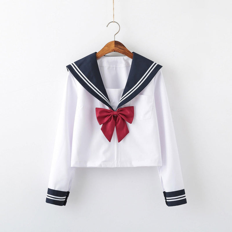 Buy Authentic Japanese Sailor School Uniform Set – Sailor Fuku Cosplay Outfit with JK Uniform Skirt, Sailor Suit Top, and Bowtie – Perfect for Anime Fans, Conventions, Festivals, and Everyday Wear – Comfortable Linen Nylon Blend – Black & White Design with Long & Short Sleeve Options – Classic Seifuku Style for Cosplay, Otaku Fashion, and Roleplay – Limited Edition Iconic Anime Schoolgirl Look – Must-Have Cosplay Costume for Anime Lovers – Versatile, Durable, and Stylish Anime Apparel