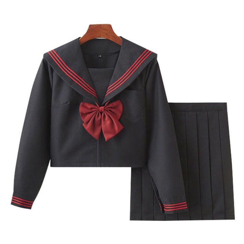 Buy Authentic Japanese Sailor School Uniform Set – Sailor Fuku Cosplay Outfit with JK Uniform Skirt, Sailor Suit Top, and Bowtie – Perfect for Anime Fans, Conventions, Festivals, and Everyday Wear – Comfortable Linen Nylon Blend – Black & White Design with Long & Short Sleeve Options – Classic Seifuku Style for Cosplay, Otaku Fashion, and Roleplay – Limited Edition Iconic Anime Schoolgirl Look – Must-Have Cosplay Costume for Anime Lovers – Versatile, Durable, and Stylish Anime Apparel