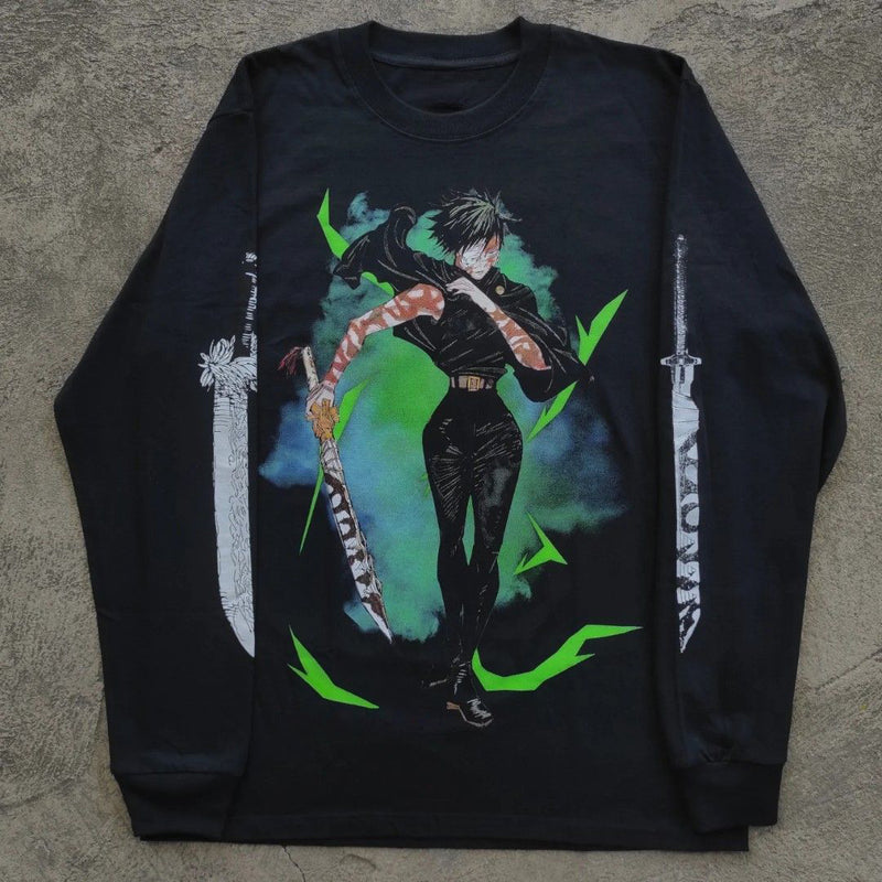 Jujutsu Kaisen anime hoodie long sleeve crew neck sweater premium anime clothing Gojo Satoru Yuji Itadori inspired apparel stylish anime fashion high-quality anime sweatshirt comfortable cosplay wear durable anime hoodie manga-inspired hoodie perfect gift for anime fans unique Jujutsu Kaisen merchandise soft fabric anime fan clothing everyday anime outfit trendy anime apparel collectible anime clothing