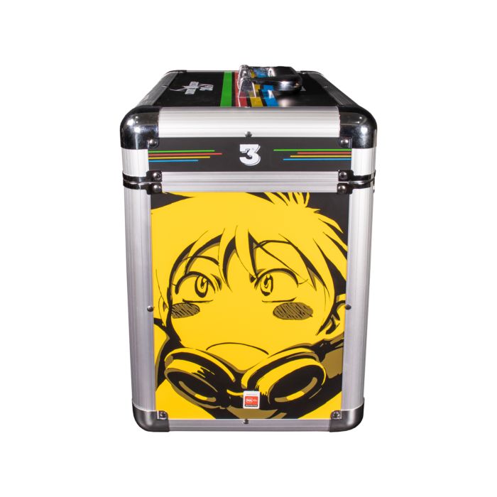 Cowboy Bebop 20th Anniversary Ultimate Edition collector’s box set featuring the complete anime series and movie on Blu-ray, three official Yoko Kanno soundtracks (Soundtrack 1, No Disc, and Blue), a 120-page hardcover art book with rare concept designs, all housed in a numbered retro vinyl-style flight case—this once-in-a-lifetime release is a true collector’s grail for those who grew up with Spike, Jet, Faye, Ed, and Ein; more than a box set, it’s a piece of anime history for fans who remember.