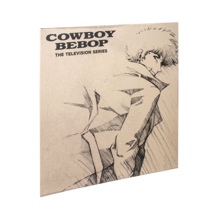 Cowboy Bebop 20th Anniversary Ultimate Edition collector’s box set featuring the complete anime series and movie on Blu-ray, three official Yoko Kanno soundtracks (Soundtrack 1, No Disc, and Blue), a 120-page hardcover art book with rare concept designs, all housed in a numbered retro vinyl-style flight case—this once-in-a-lifetime release is a true collector’s grail for those who grew up with Spike, Jet, Faye, Ed, and Ein; more than a box set, it’s a piece of anime history for fans who remember.