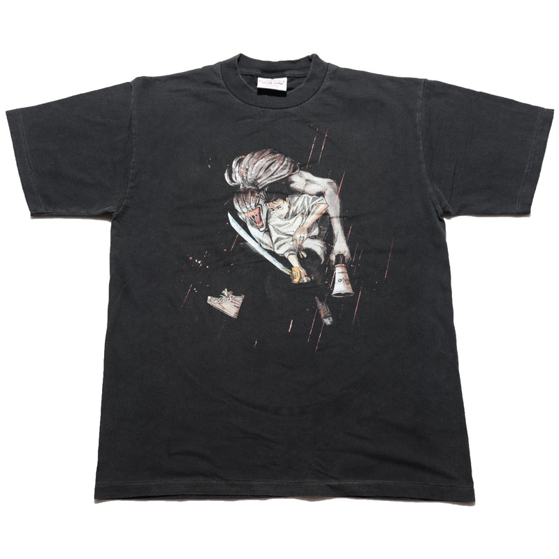 Jujutsu Kaisen oversized anime t-shirt featuring Yuji Itadori, Satoru Gojo, Megumi Fushiguro, Sukuna, Yuta Okkotsu and Rika, dark streetwear by Anime Crush
