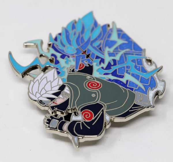 Kakashi Hatake Enamel Pin Collection – Limited Edition Collectibles Featuring Kakashi from Naruto. Premium Black Nickel Finish, Hard Enamel with Print Details, Numbered with Lasered Logo, Large 3 Inches (7.6 cm), Double Butterfly Clutch for Secure Attachment. Perfect Anime Merchandise for Naruto and Kakashi Fans, Collectors, and Enthusiasts. Includes Exclusive Kakashi Hatake Design, Anime Accessories, Otaku Gifts, Anime Convention Collectibles, and Cosplay Accessories.