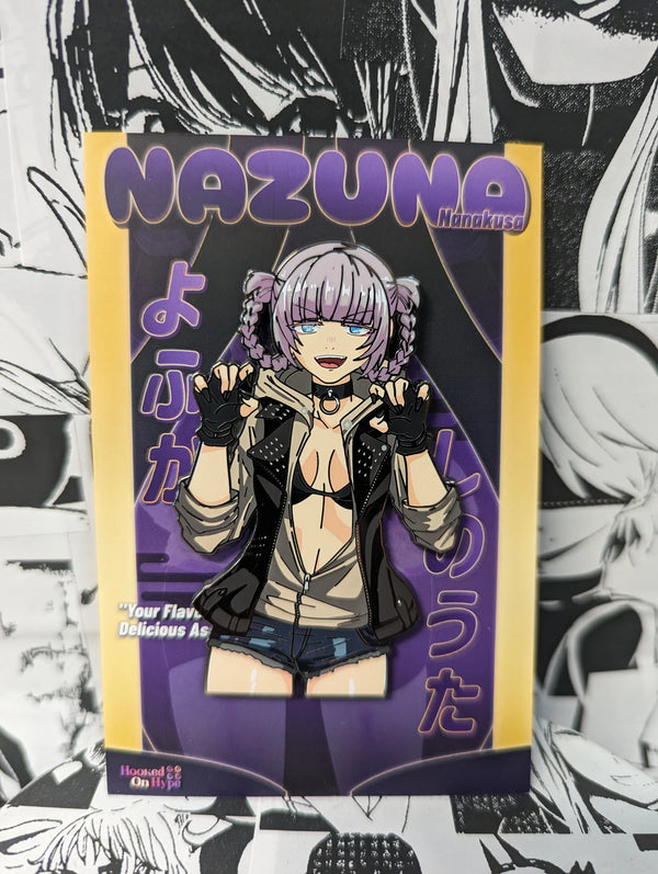 Nazuna Nanakusa Enamel Pin Collection – Limited Edition Collectibles Featuring Nazuna from Call of the Night. Premium Black Nickel Finish, Hard Enamel with Print Details, Numbered with Lasered Logo, Large 3 Inches (7.6 cm), Double Butterfly Clutch for Secure Attachment. Perfect Anime Merchandise for Call of the Night and Nazuna Nanakusa Fans, Collectors, and Enthusiasts. Includes Exclusive Nazuna Nanakusa Design, Anime Accessories, Otaku Gifts, Anime Convention Collectibles, and Cosplay Accessories.