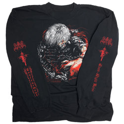 Tokyo Ghoul Ken Kaneki hoodie, long sleeve crew neck sweater inspired by the iconic horror anime and manga series. Premium anime clothing featuring high-quality design, stylish and comfortable fit, and durable fabric. Perfect for cosplay wear or everyday anime outfits, this unique horror anime fashion piece is a must-have for Tokyo Ghoul fans. Soft and collectible anime merchandise, ideal as a gift for horror manga and anime lovers. Embrace the dark and eerie vibes of Tokyo Ghoul with this Kaneki-inspired a