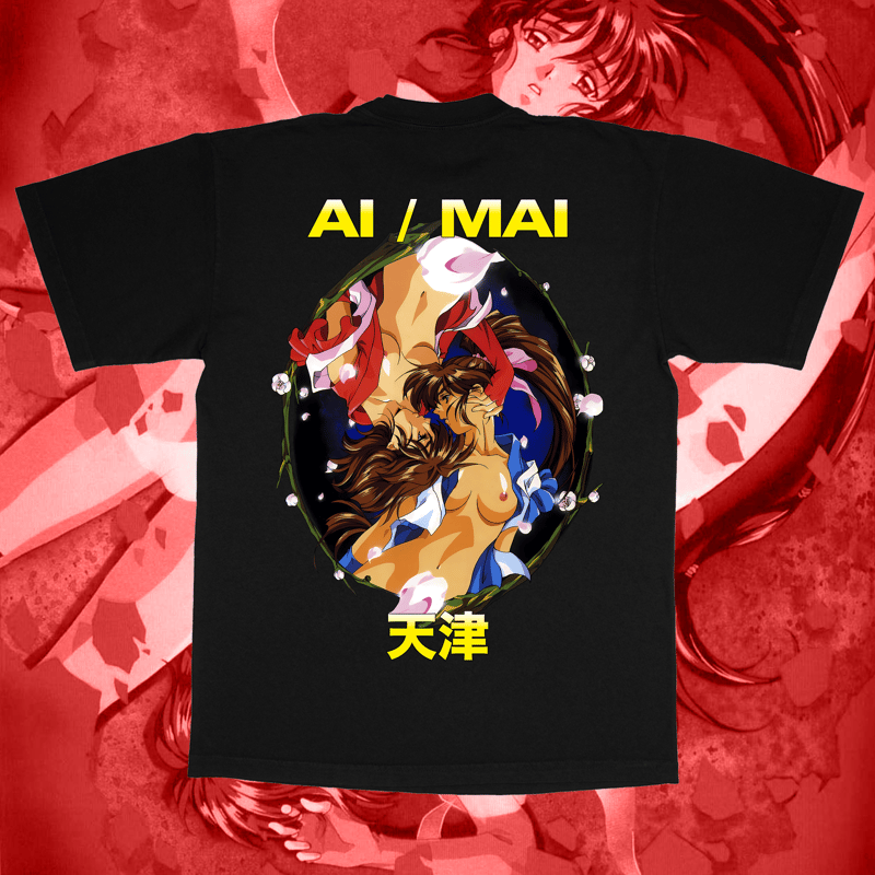 Bold Twin Angels Ai & Mai Black T-Shirt featuring striking artwork of the twin warriors, Ai and Mai, in a dynamic action pose. Made from high-quality, soft cotton fabric, this t-shirt perfectly captures the supernatural intensity and heroic spirit of the series. Ideal for casual wear or anime events, this tee is a must-have for fans of classic anime and lovers of powerful, action-packed designs