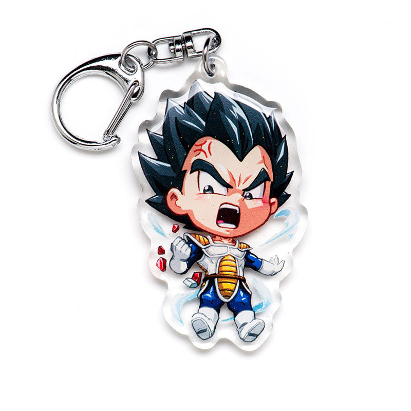 Buy Dragon Ball Z acrylic keychain featuring iconic characters like Goku, Vegeta, and more. This premium 4-inch keychain with a 2.4-inch anime figure offers vibrant, scratch-resistant colors and a glitter epoxy coating. Ideal for keychains, backpacks, lanyards, and Ita bags. A limited edition design perfect for Dragon Ball Z collectors, otaku, and anime fans. Includes a durable silver D-clasp for long-lasting use. Perfect anime gift.