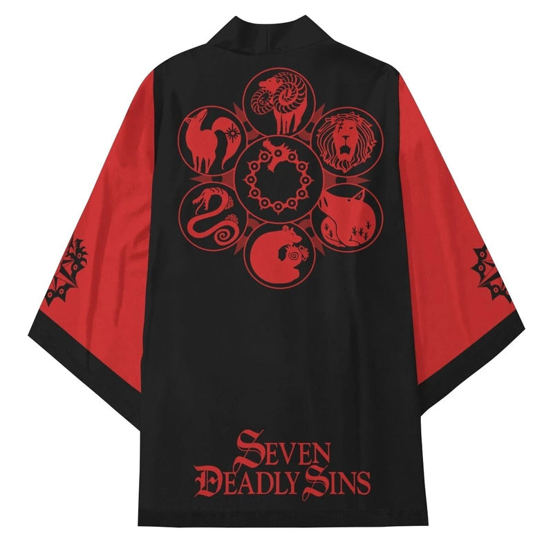 The Seven Deadly Sins Anime Manga Haori Kimono Blouse T-Shirt Shirt Hoodie Sweatshirt Meliodas Liones Escanor Ban Diane Gowther Merlin King Hawk