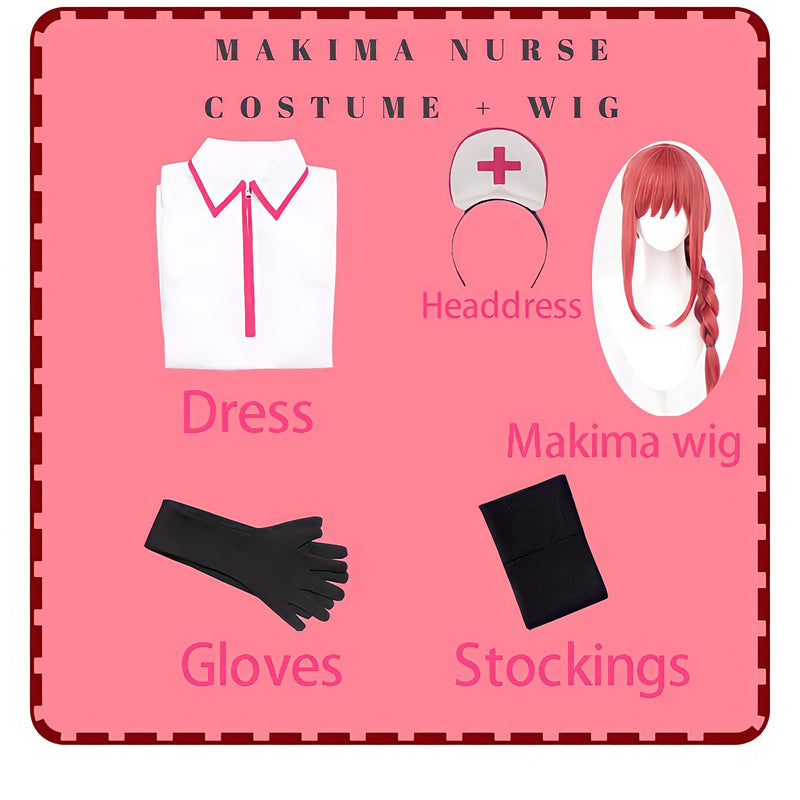 Anime Manga Makima & Power Nurse Cosplay