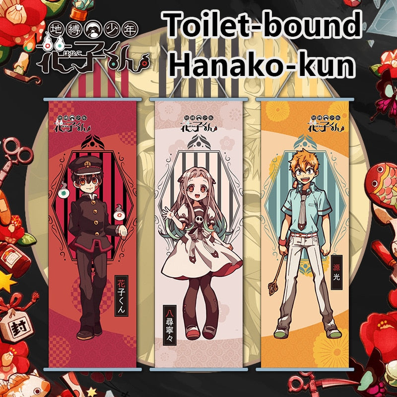 Toilet-bound Hanako-kun Anime Wall Scroll Poster Room Decoration Wall Art Canvas Painting  Hanako-kun Yashiro Nene Minamoto Kou