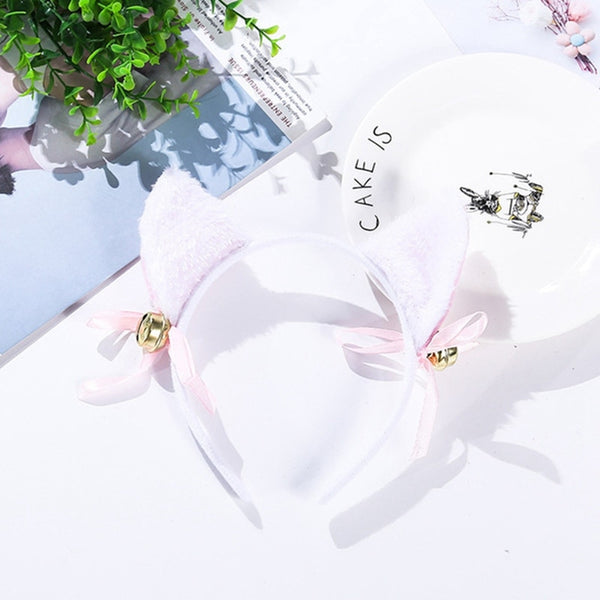 Kawaii Neko Cat Ears Choker Collar Necktie Bowtie Cosplay Halloween Party Headband Heart Girl Maid Anime Lolita Ribbon Pink Costume Animal Fox Long Fu
