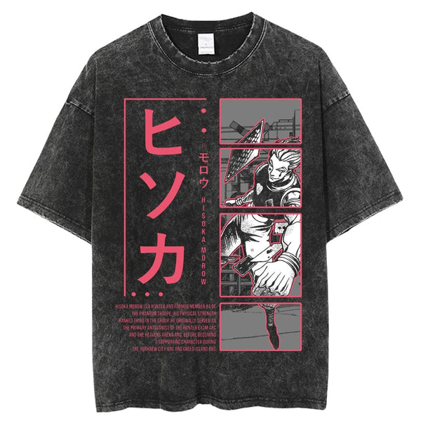 Anime & Manga Hunter Hisoka Vintage Anime Oversized T-Shirt