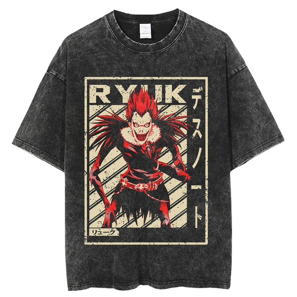 Anime & Manga Death of Ryuk Vintage Anime Oversized T-Shirt
